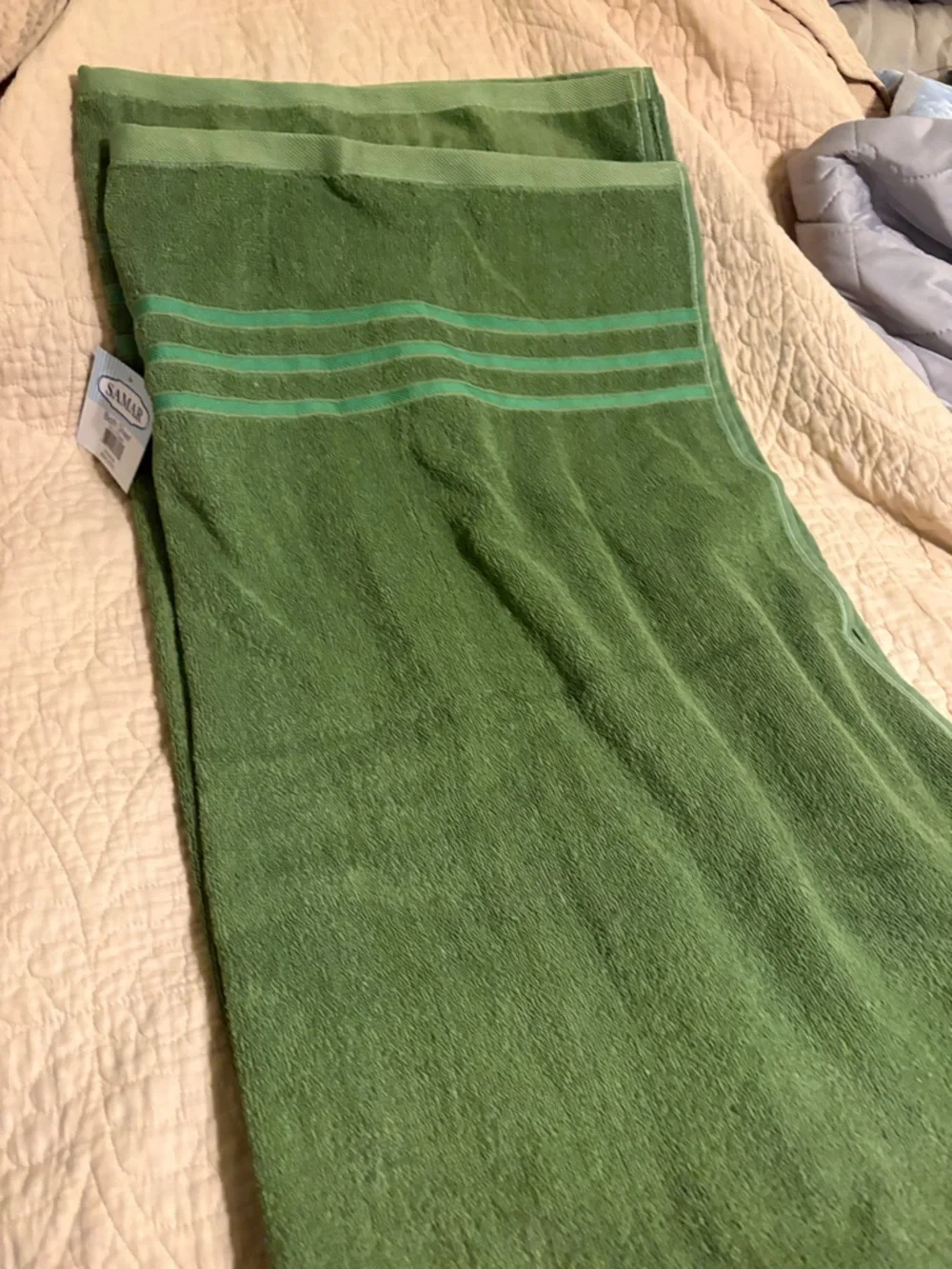 Green Bath Sheet - Plush Cotton Terry